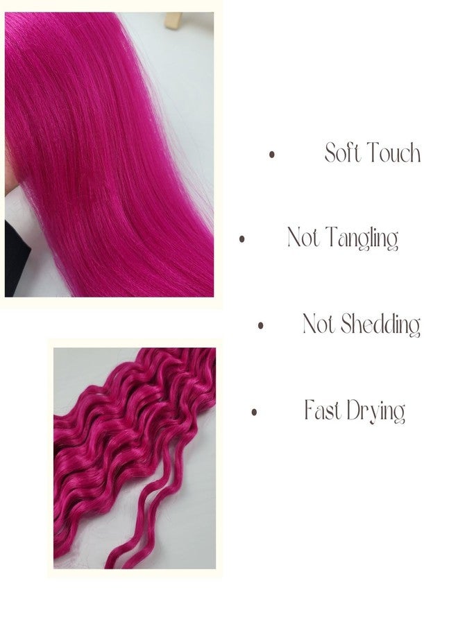 Leticia Magenta Braiding Hair Pre stretched for Boho Braids Boho Braiding Hair with Boho Curls - Image 5